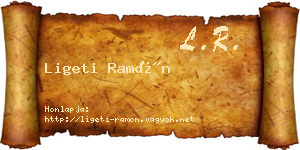 Ligeti Ramón névjegykártya